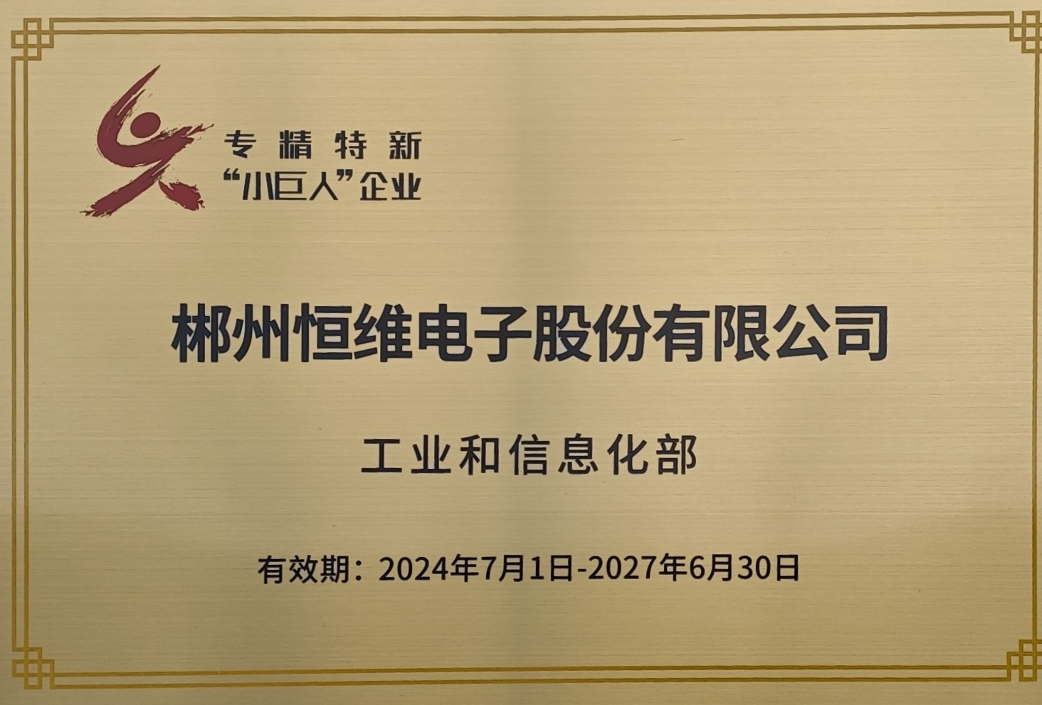 国家&ldquo;专精特新&rdquo;小巨人企业